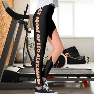 Kattenmoeder huisdier naam Zwarte Perzik Fun Aange Leggings