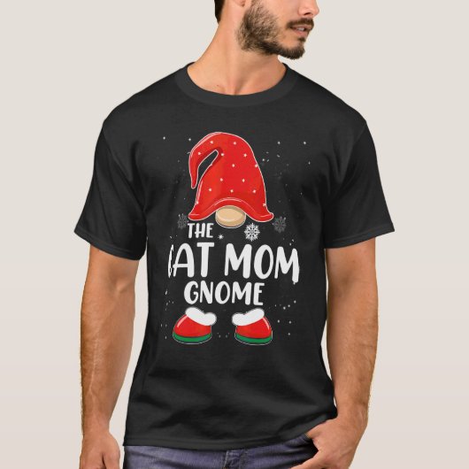 Kattenmoeder Kabouter Buffalo Geruite Matching Fam T-shirt (Voorkant)