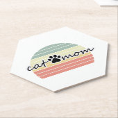 kattenmoeder kartonnen onderzetters (Schuin)