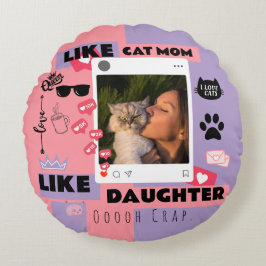 Kattenmoeder Kattendader Ronde Kussen Cadeau Voor