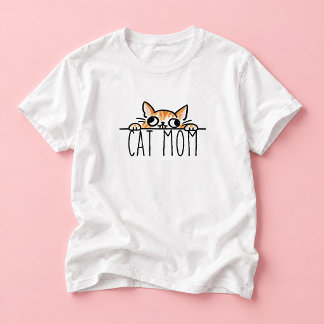 Kattenmoeder Kattenliefhebber Illustratie T-shirt