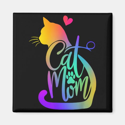 Kattenmoeder Kattenliefhebber Schattige Moederdag  Magneet (Voorkant)
