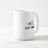 Kattenmoeder kattenpoot en vrouwen handafdruk koffiemok (Voorkant rechts)