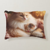 Kattenmoeder Kitten Kussen – Cute Moederdag Cadeau (Voorkant)