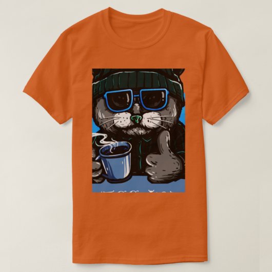 kattenmoeder koffie - minnaar 13 t-shirt (Design voorkant)