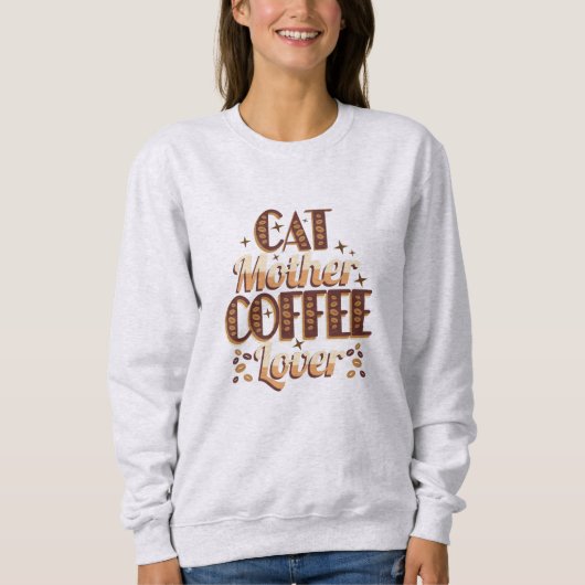 Kattenmoeder Koffieliefhebber Trui (Voorkant)