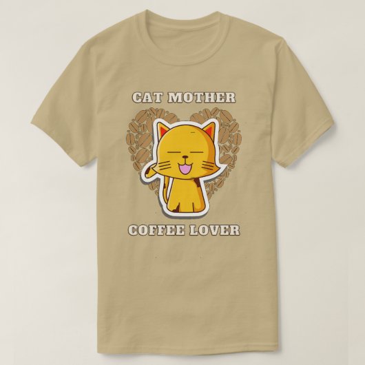 Kattenmoeder koffieminnaar 221 t-shirt (Design voorkant)