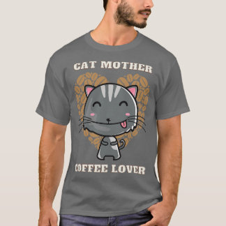Kattenmoeder koffieminnaar 24 t-shirt