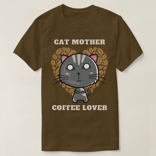 Kattenmoeder koffieminnaar 250 t-shirt (Design voorkant)