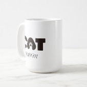 Kattenmoeder koffiemok – Cute pow met letter kat (Voorkant links)