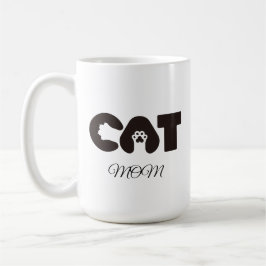 Kattenmoeder koffiemok – Cute pow met letter kat