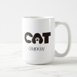 Kattenmoeder koffiemok – Cute pow met letter kat