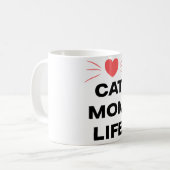 Kattenmoeder Leven Koffiemok (Voorkant links)