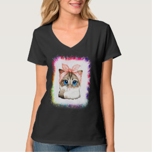 Kattenmoeder liefde R vader jongen meisje tie dye T-shirt