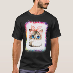Kattenmoeder Love R Vader Jongen Meisje Tie Dye B T-shirt