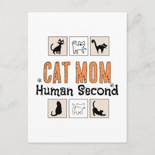Kattenmoeder Mens Tweede Grappige Kattenmoeder Ide Briefkaart