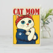 Kattenmoeder Moederdag Kaart (Staand voorkant)