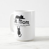 Kattenmoeder Omdat Wijn Moeder Grappige Spreuk Koffiemok (Voorkant links)