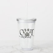 Kattenmoeder pootafdruk  acryl drinkbeker (Voorkant)