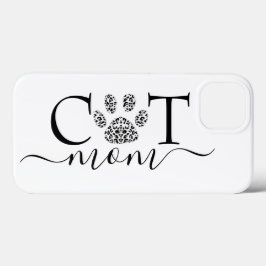 Kattenmoeder pootafdruk Case-Mate iPhone case