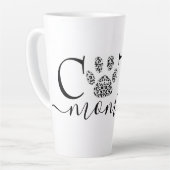 Kattenmoeder pootafdruk latte mok (Linkerhoek)