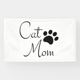 Kattenmoeder Pootafdruk Zeggende Banner