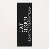 Kattenmoeder Script Huisdier Naam Grijs Wit Zwart Yogamat (Voorkant)