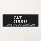 Kattenmoeder Script Huisdier Naam Grijs Wit Zwart Yogamat (Voorkant (horizontaal))
