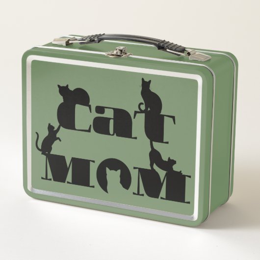 Kattenmoeder Silhouette Typografie (Voorkant)
