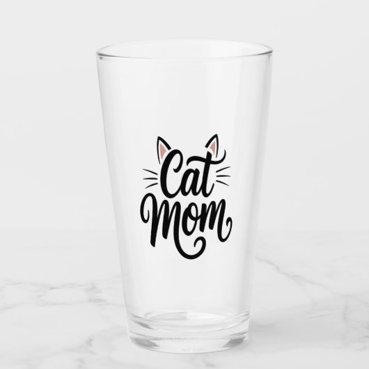 Kattenmoeder Snorharen en Oren Glas (Voorkant)