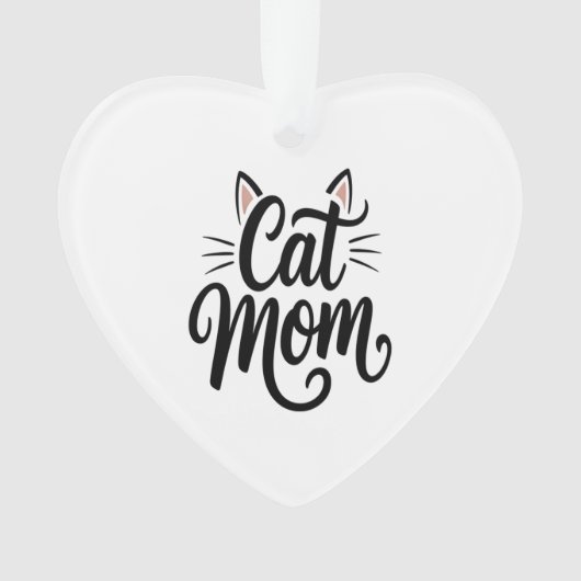 Kattenmoeder Snorharen en Oren Ornament (voorkant)