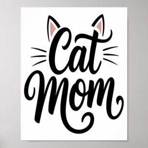 Kattenmoeder Snorharen en Oren Poster