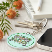 Kattenmoeder St. Patricks Day Design-47474 Hoodie Sleutelhanger (Voorkant Rechts)