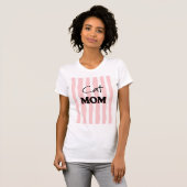 Kattenmoeder Strepen T-shirt (Voorkant volledig)