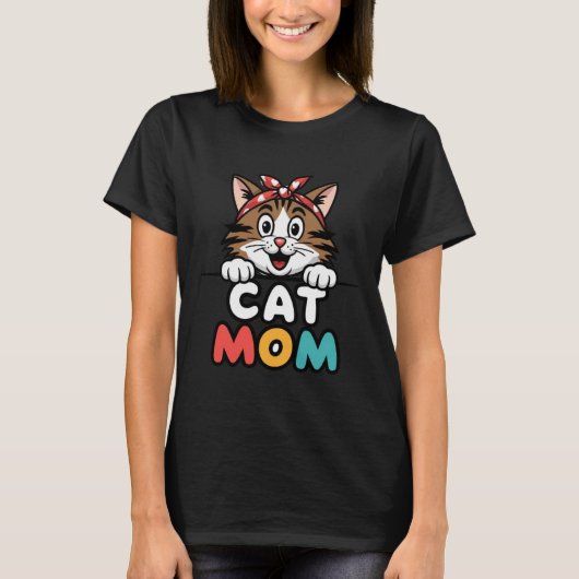 Kattenmoeder T-shirt (Voorkant)