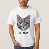 kattenmoeder t-shirt (Voorkant)
