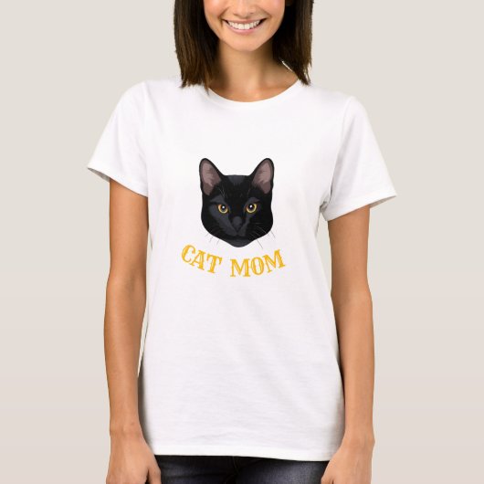 Kattenmoeder  t-shirt (Voorkant)