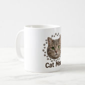 Kattenmoeder Tabby koffiemok (Voorkant links)