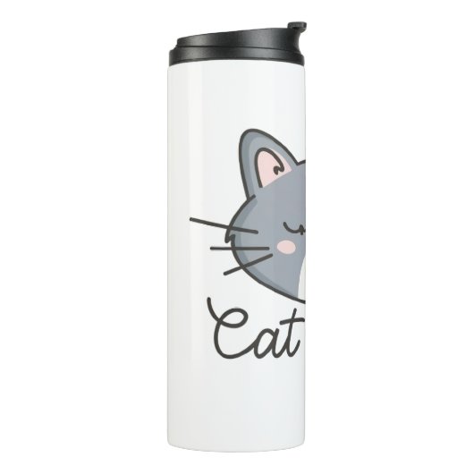 kattenmoeder thermosbeker (Gedraaid links)