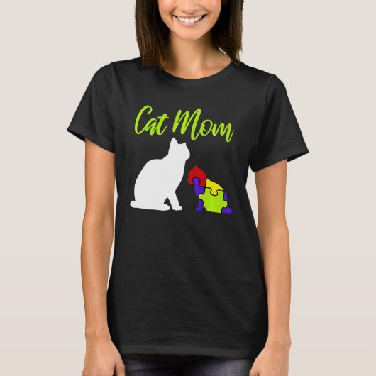 Kattenmoeder Trots Autisme Moeder Asperger Asd Aut T-shirt (Voorkant)