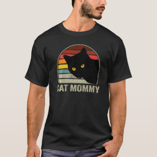 Kattenmoeder Vintage 80s Stijl Kat Retro Voor Vrou T-shirt