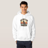 Kattenmoeder Vintage Retro Zonsondergang Design Hoodie (Voorkant volledig)