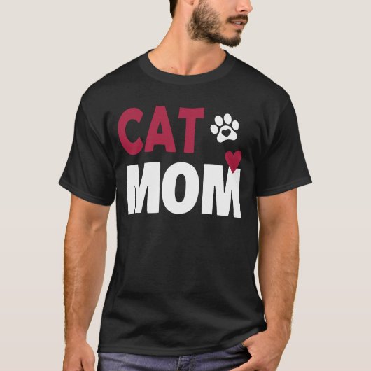 Kattenmoeder vintage vervaagd ontwerp - Grappige C T-shirt (Voorkant)