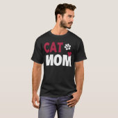 Kattenmoeder vintage vervaagd ontwerp - Grappige C T-shirt (Voorkant volledig)