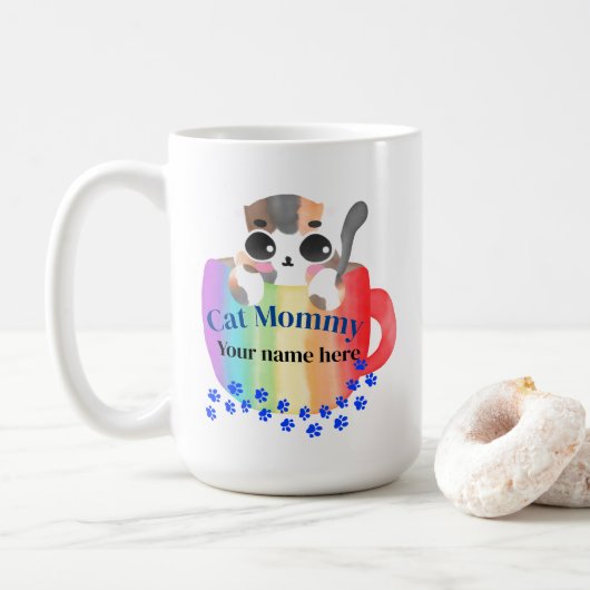 Kattenmoedertje Koffiemok (Met donut)