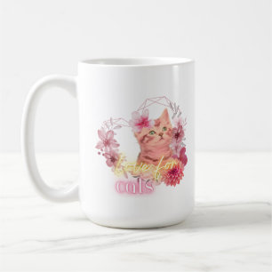 Kattenmok – Cute Florale Kitten Koffiekop Koffiemok