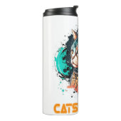 Kattenmonaut Astronaut Kat Of Ruimtekatt Thermosbeker (Gedraaid links)