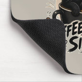 Kattenmuismat met 'Coffee Powered' tekst Muismat (Hoek)