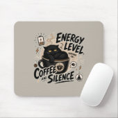 Kattenmuismat met 'Coffee Powered' tekst Muismat (Met muis)