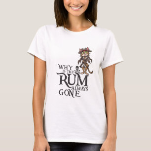 Kattenmus Waarom is alle rum weg? T-shirt